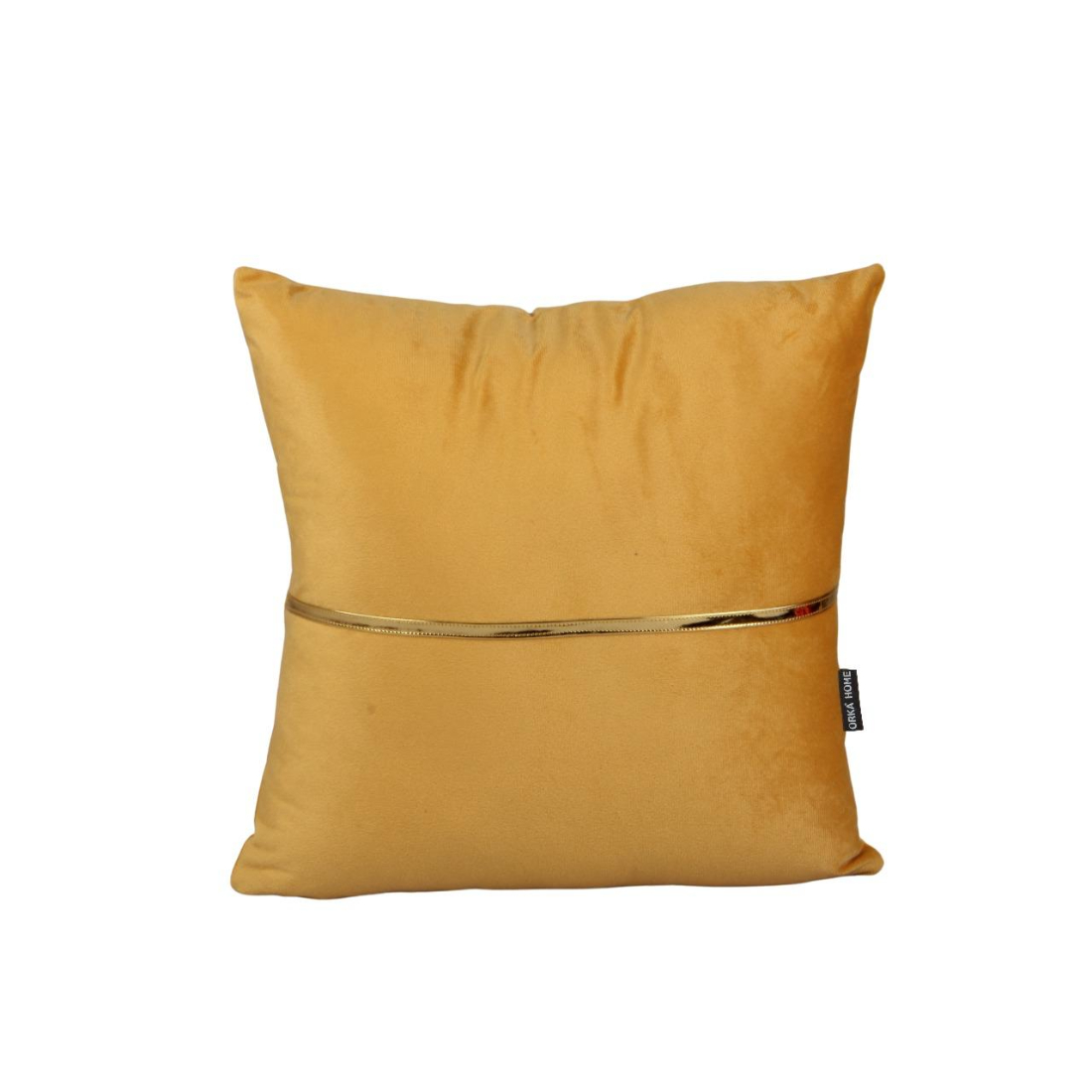 Orka Holland Velvet Fabric Cushion Gold Foil - Yellow